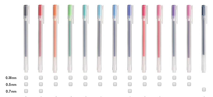 MUJI Gel Pens